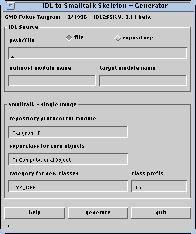 IDL to Smalltalk Generator 1