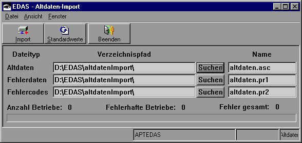 EDAS Altdatenimport Tool
